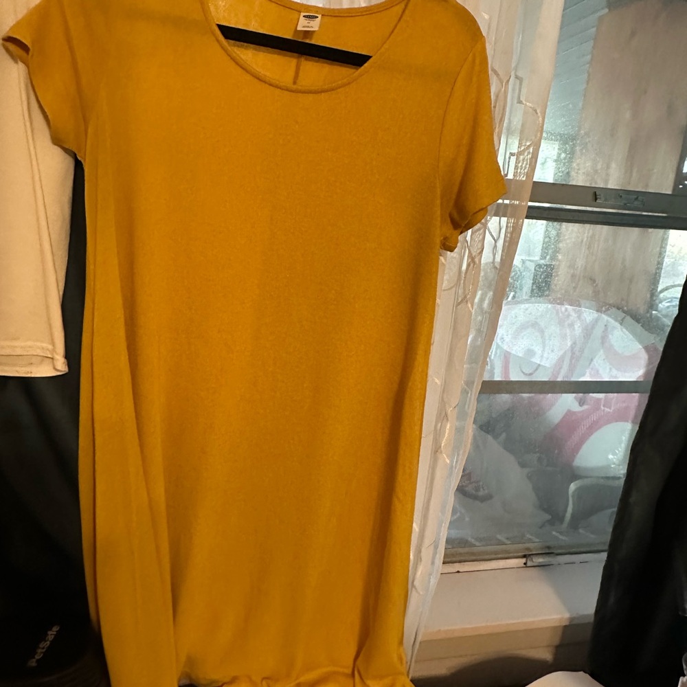 Old Navy Mustard Midi Dress